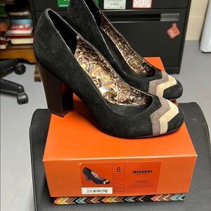 Missoni for Target Black and Brown Suede Pump